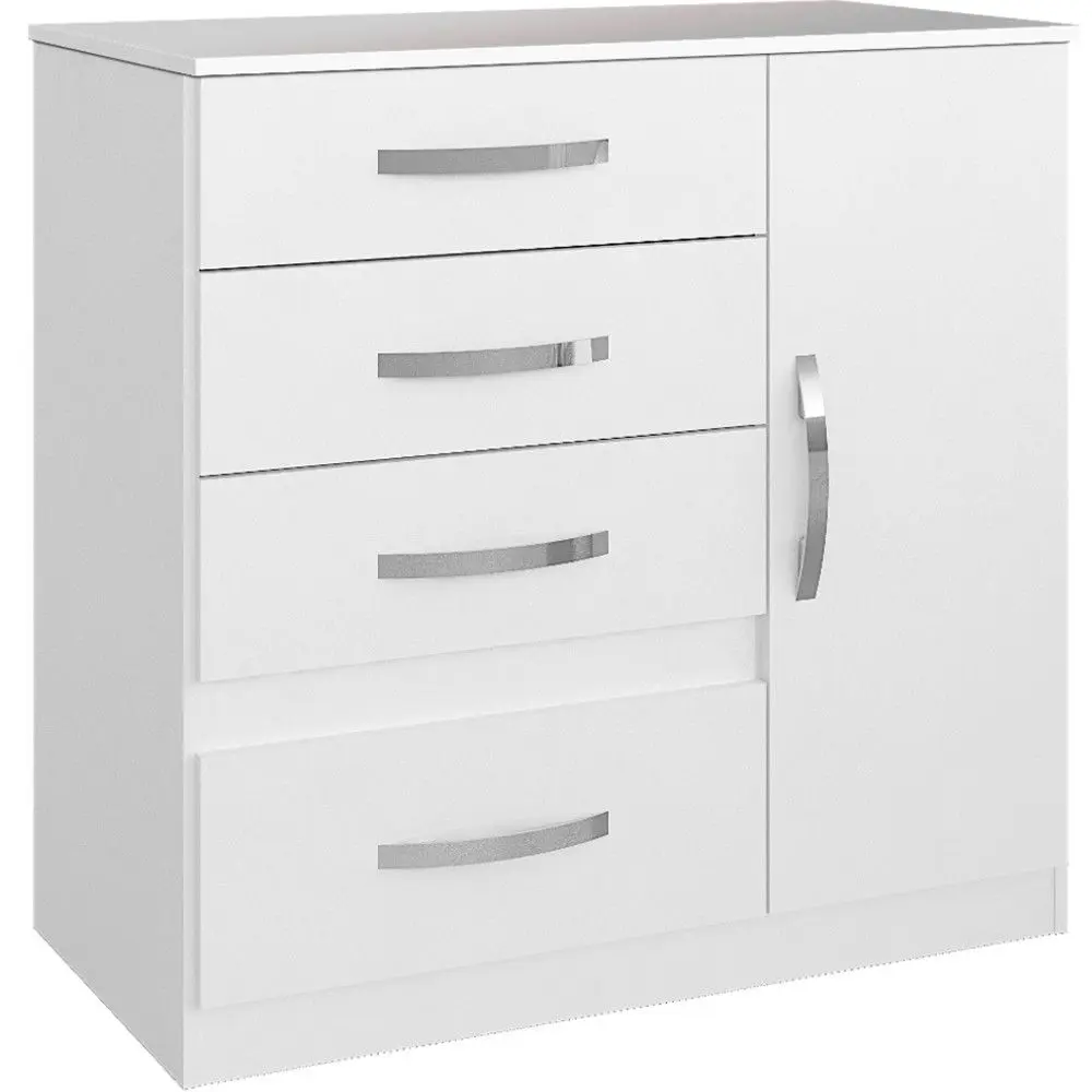 Cômoda Moval Vênus 70704 Flex 4 Cores Branco / Lilás / Rosa 4