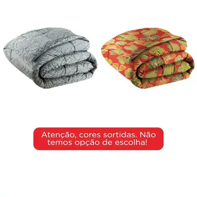 Edredom Casal Marcelino Têxtil Poliéster 190x210cm - Cores Sortidas